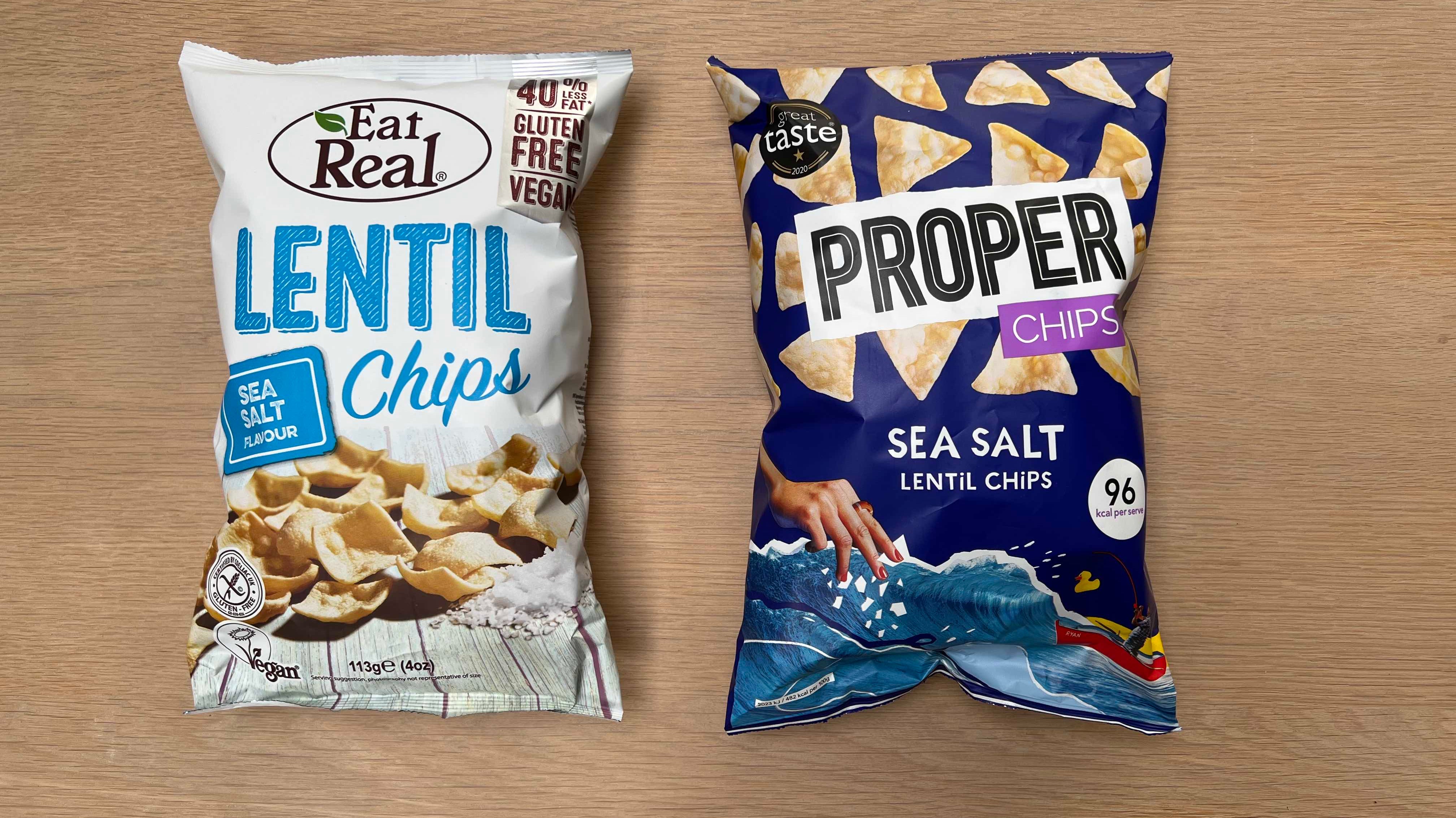 Proper Lentil Chips vs Real Lentil Chips comparison