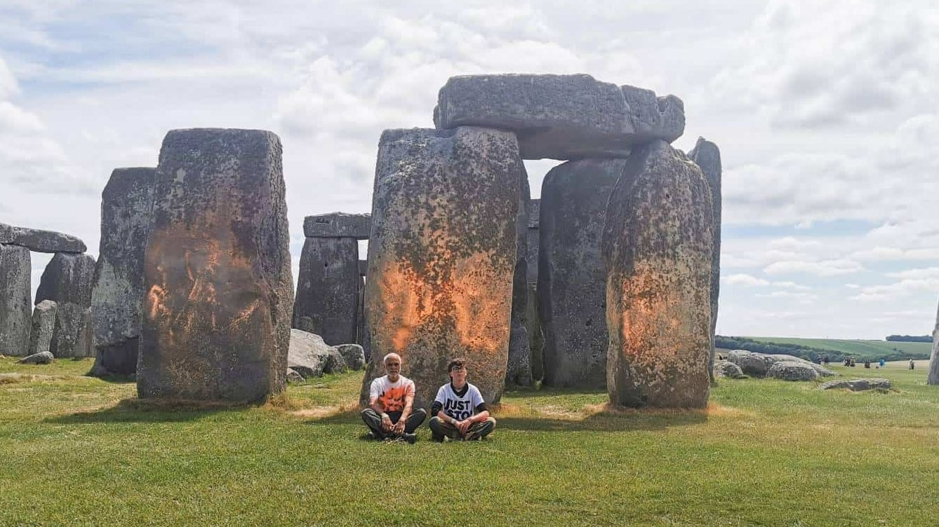 Just Stop Oil at Stonehenge, UK June 19th 2024