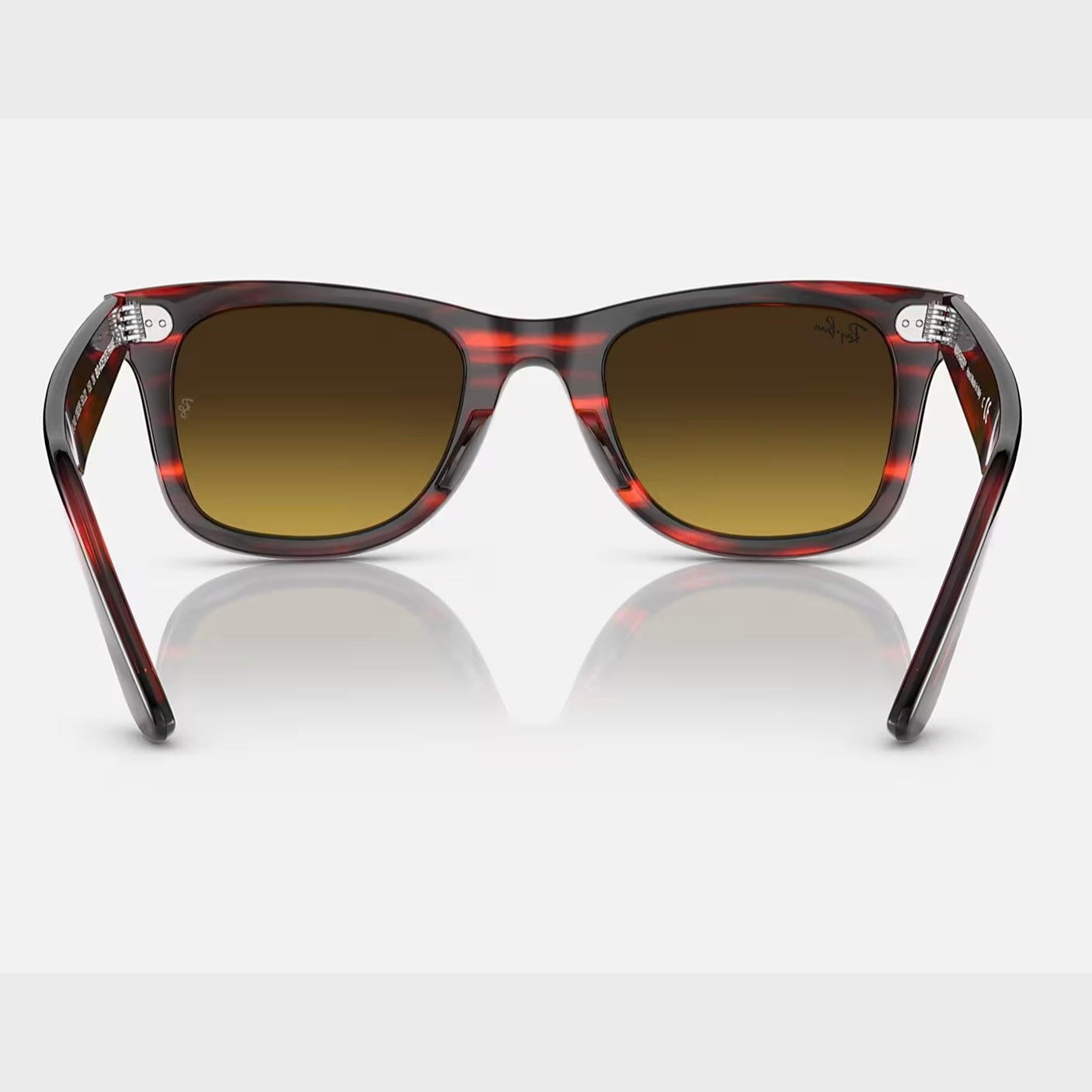 Ray-Ban Original Bio-Acetate Wayfarer in Polished Striped Red