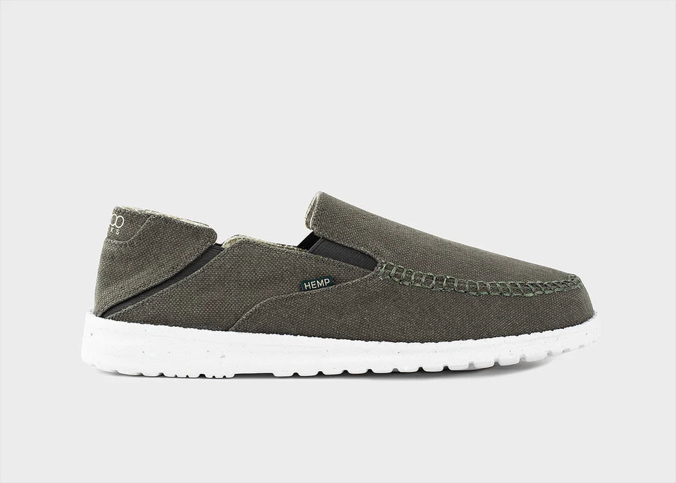 8000 Kicks SunSlide Hemp Slip-on for women in Dark Green
