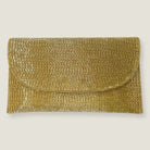 ASPIGA Ladies Ethical Beaded Clutch Bag Light Gold