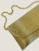 ASPIGA Ladies Ethical Beaded Clutch Bag Light Gold