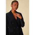 ASPIGA Theresa Stretch Corduroy Blazer in Navy /Black