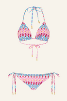 ASPIGA Triangle Recycled String Top and String Bikini Tie Side Bottoms