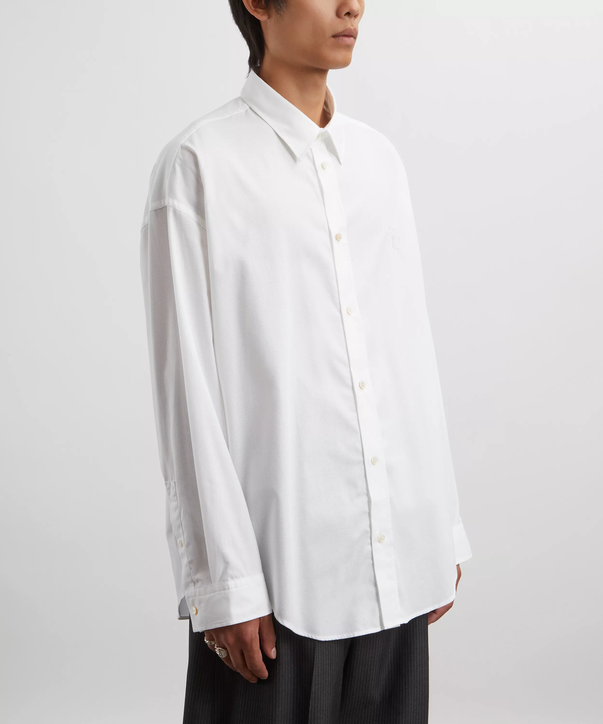 Acne Studios Bow Embroidered Long Sleeve Shirt