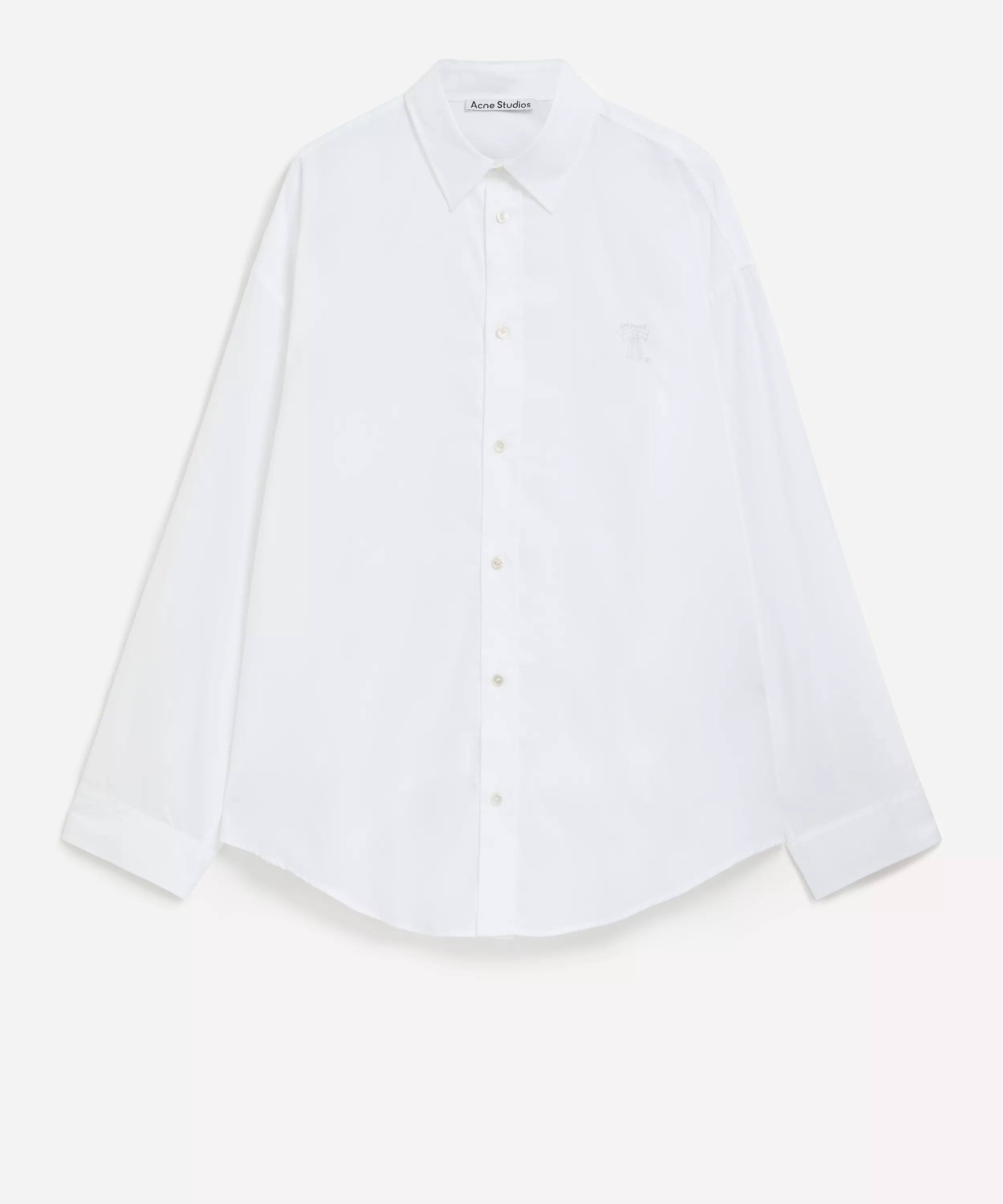 Acne Studios Bow Embroidered Long Sleeve Shirt