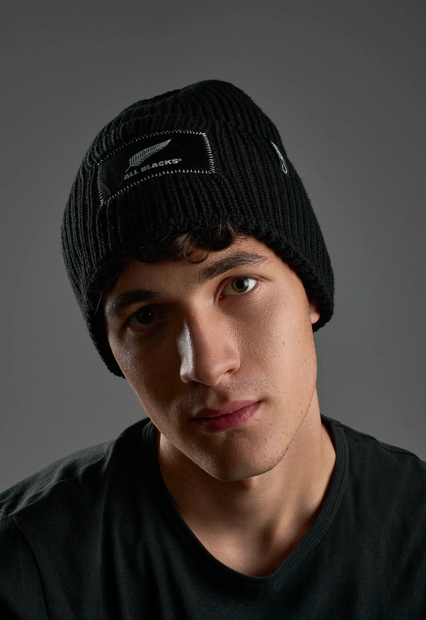 All Blacks® Oak Wide-Rib Black Beanie