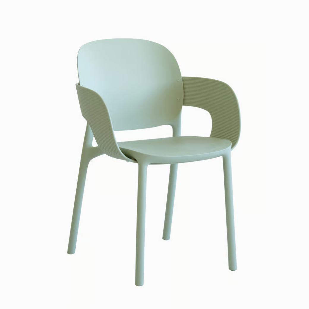 Andrew Martin Lewis Set of 2 Outdoor Dining Chairs with Arms in Sage