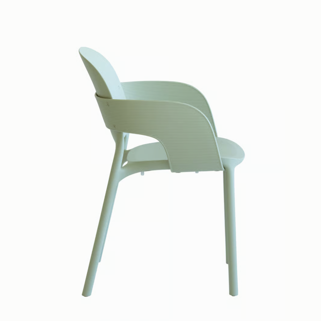 Andrew Martin Lewis Set of 2 Outdoor Dining Chairs with Arms in Sage