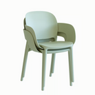 Andrew Martin Lewis Set of 2 Outdoor Dining Chairs with Arms in Sage
