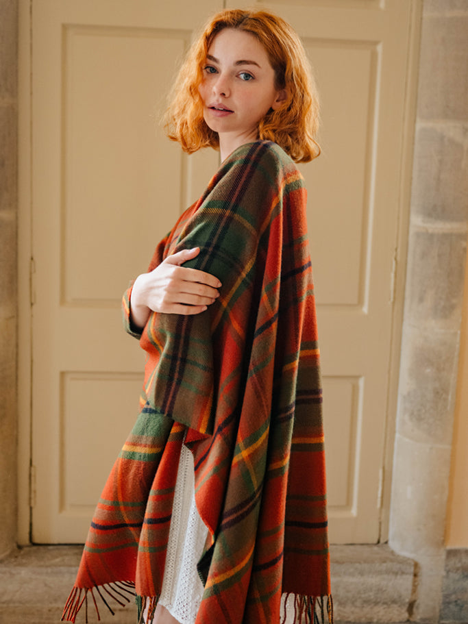 Araminta Campbell Autumn Woodland Walk Tartan Serape