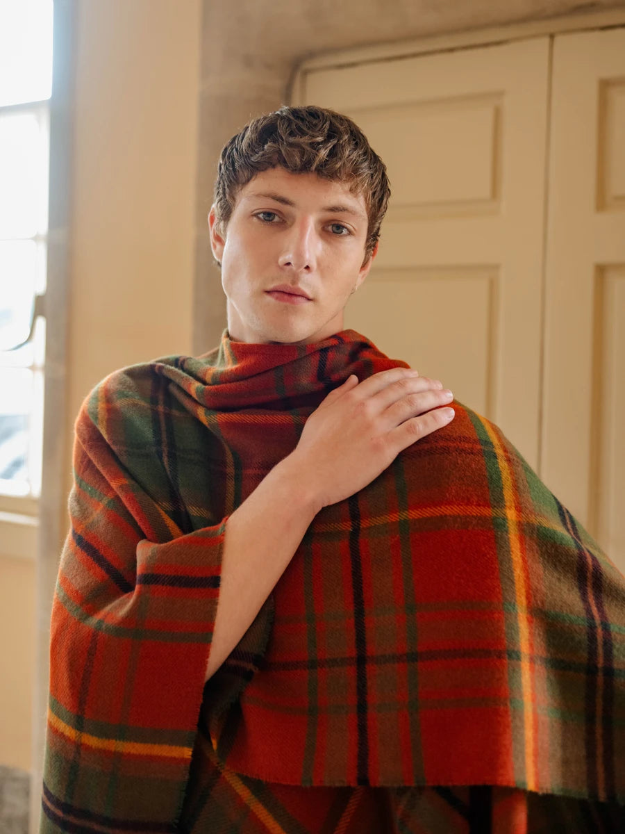 Araminta Campbell Autumn Woodland Walk Tartan Serape