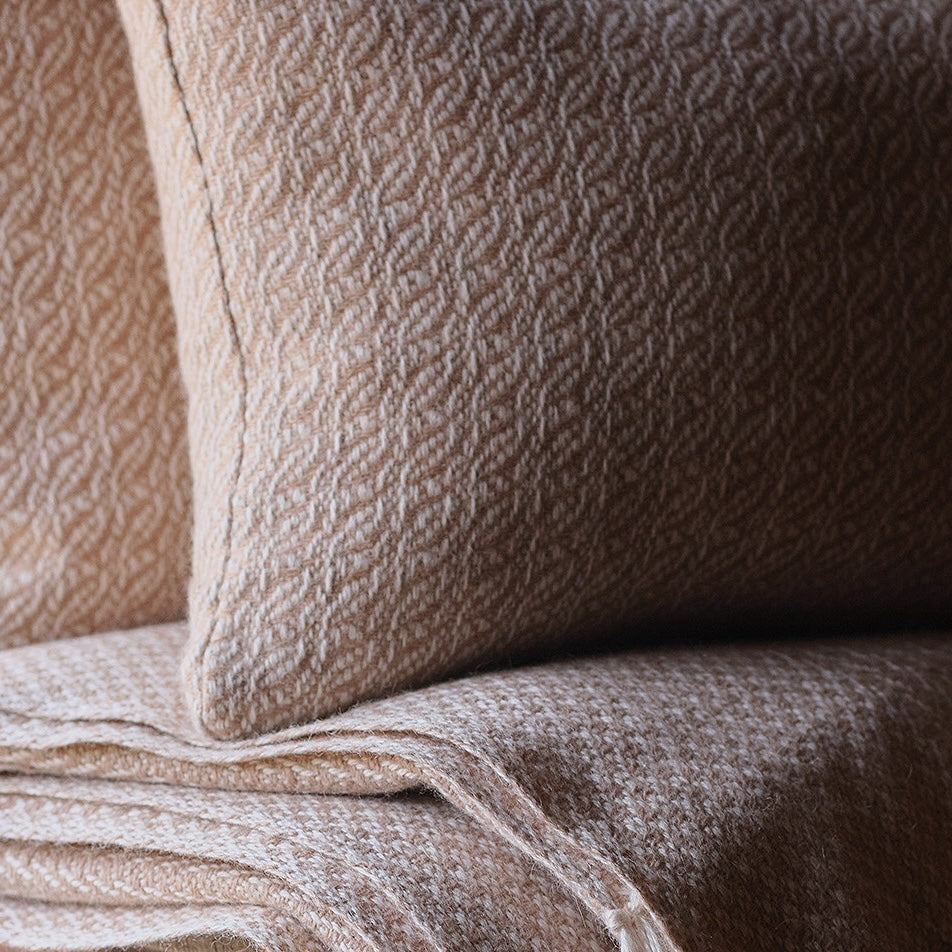 Araminta Campbell Caramel Alpaca Oblong Cushion