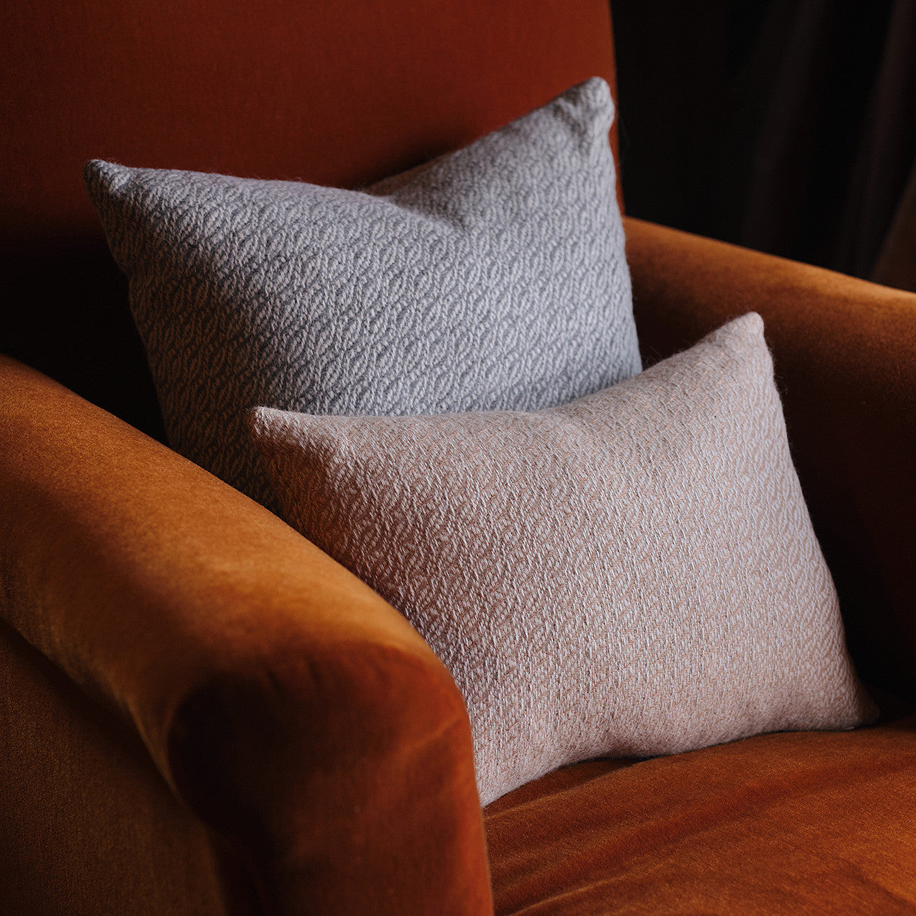 Araminta Campbell Caramel Alpaca Oblong Cushion