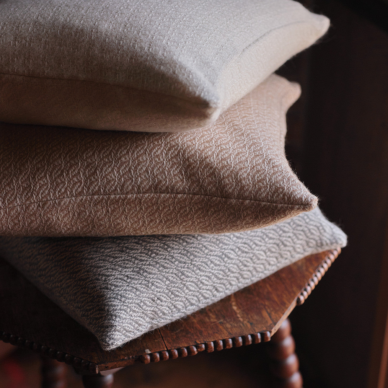 Araminta Campbell Caramel Alpaca Square Cushion