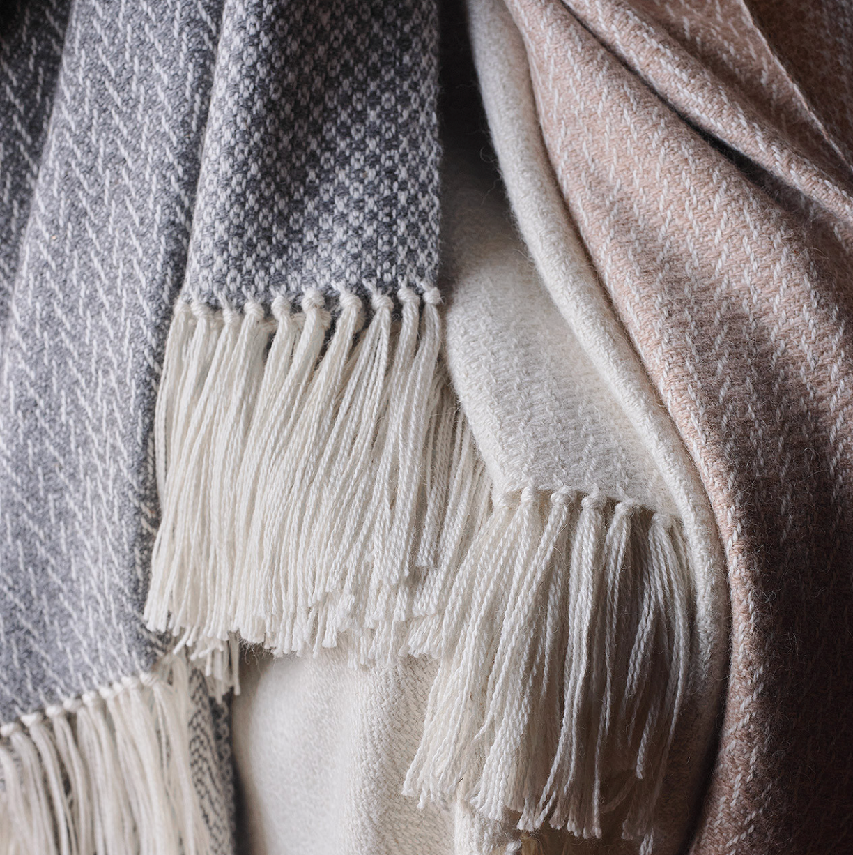 Araminta Campbell Caramel Alpaca Woodland Inkcap Throw