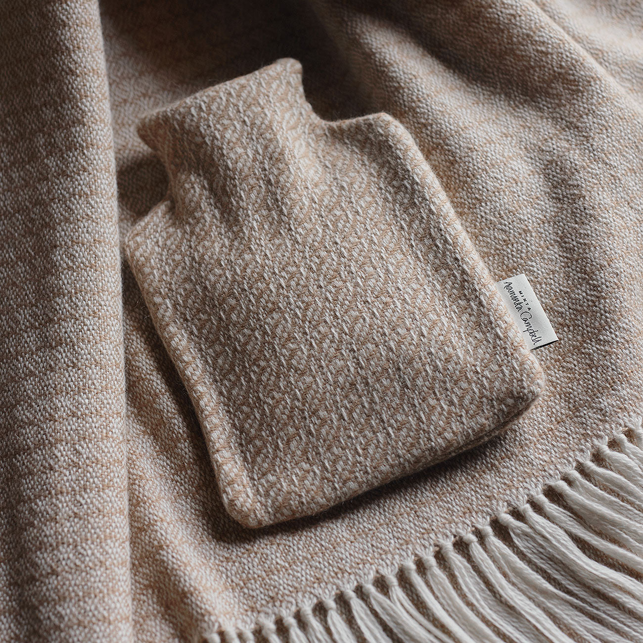 Araminta Campbell Caramel Fern British Alpaca Hot Water Bottle