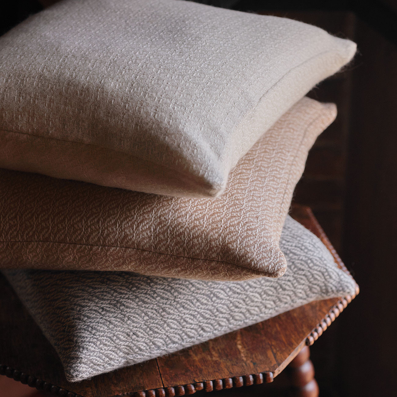 Araminta Campbell Grey Alpaca Square Cushion