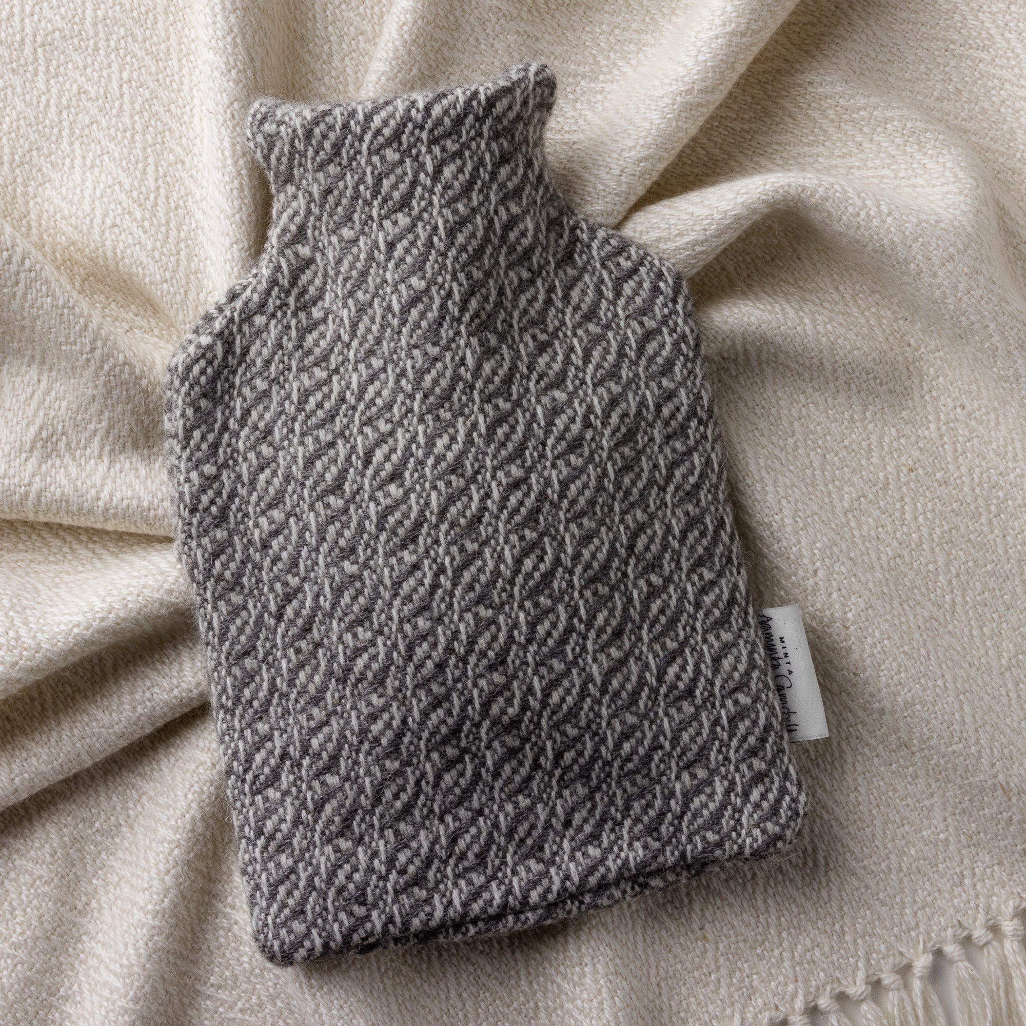 Araminta Campbell Grey Fern British Alpaca Hot Water Bottle