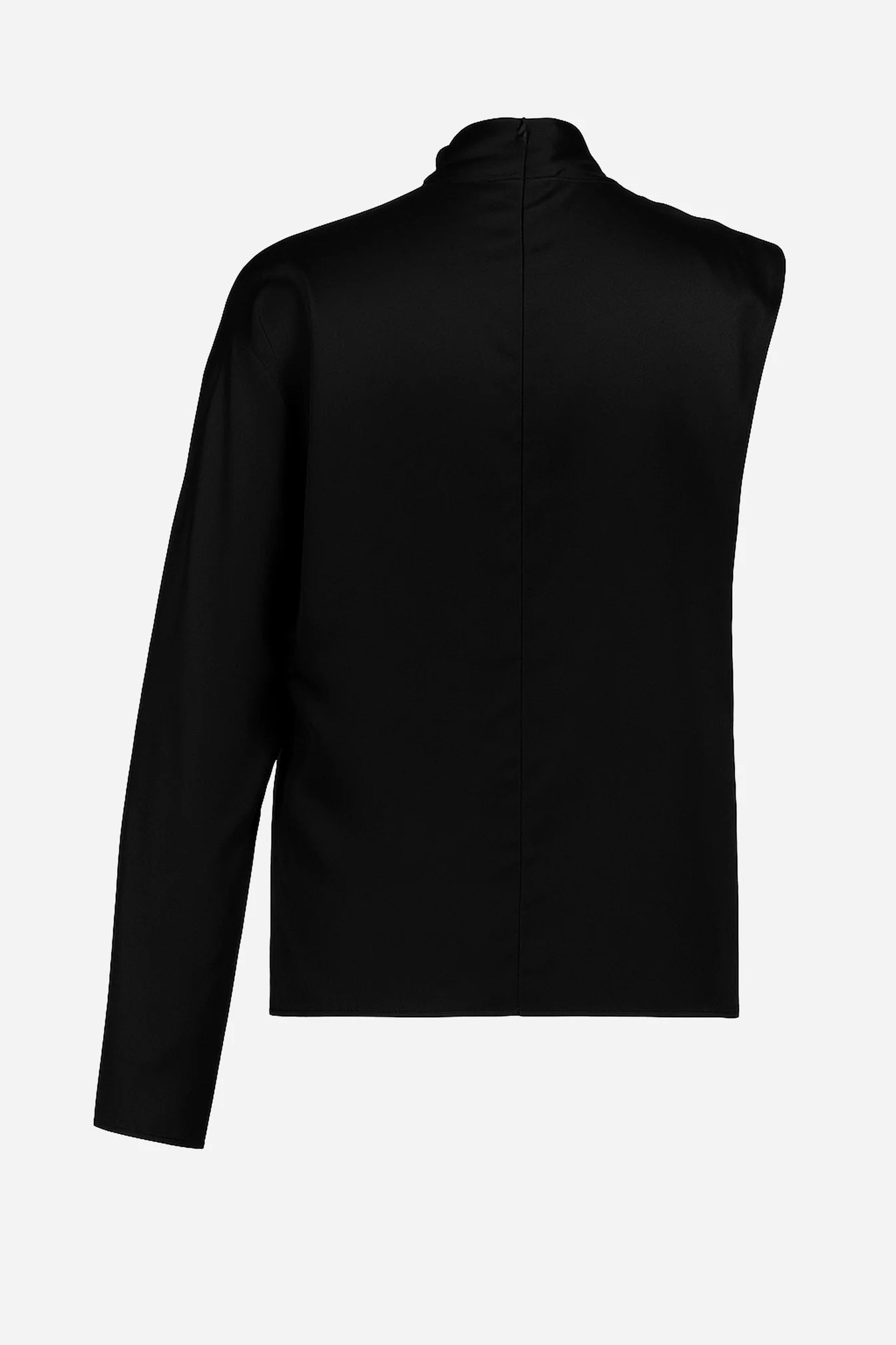 Atlein One Sleeve Draped Silk Top