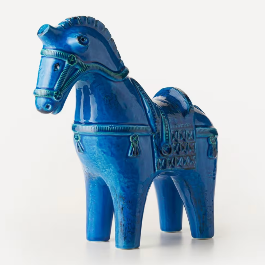 Bitossi Rimini Blu Ceramic Horse Figure