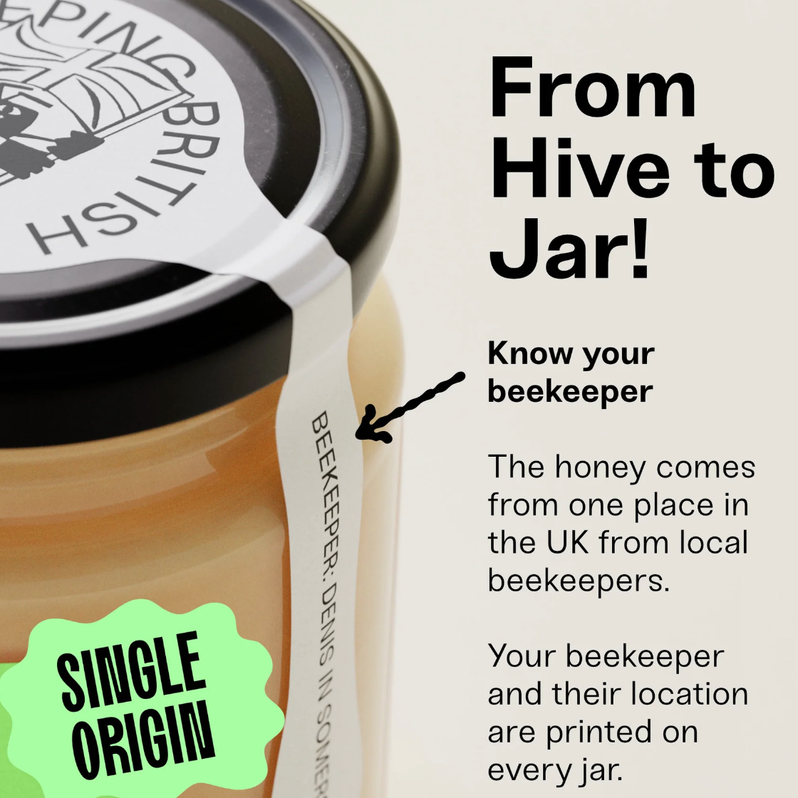 Black Bee Raw British Set Spring Honey