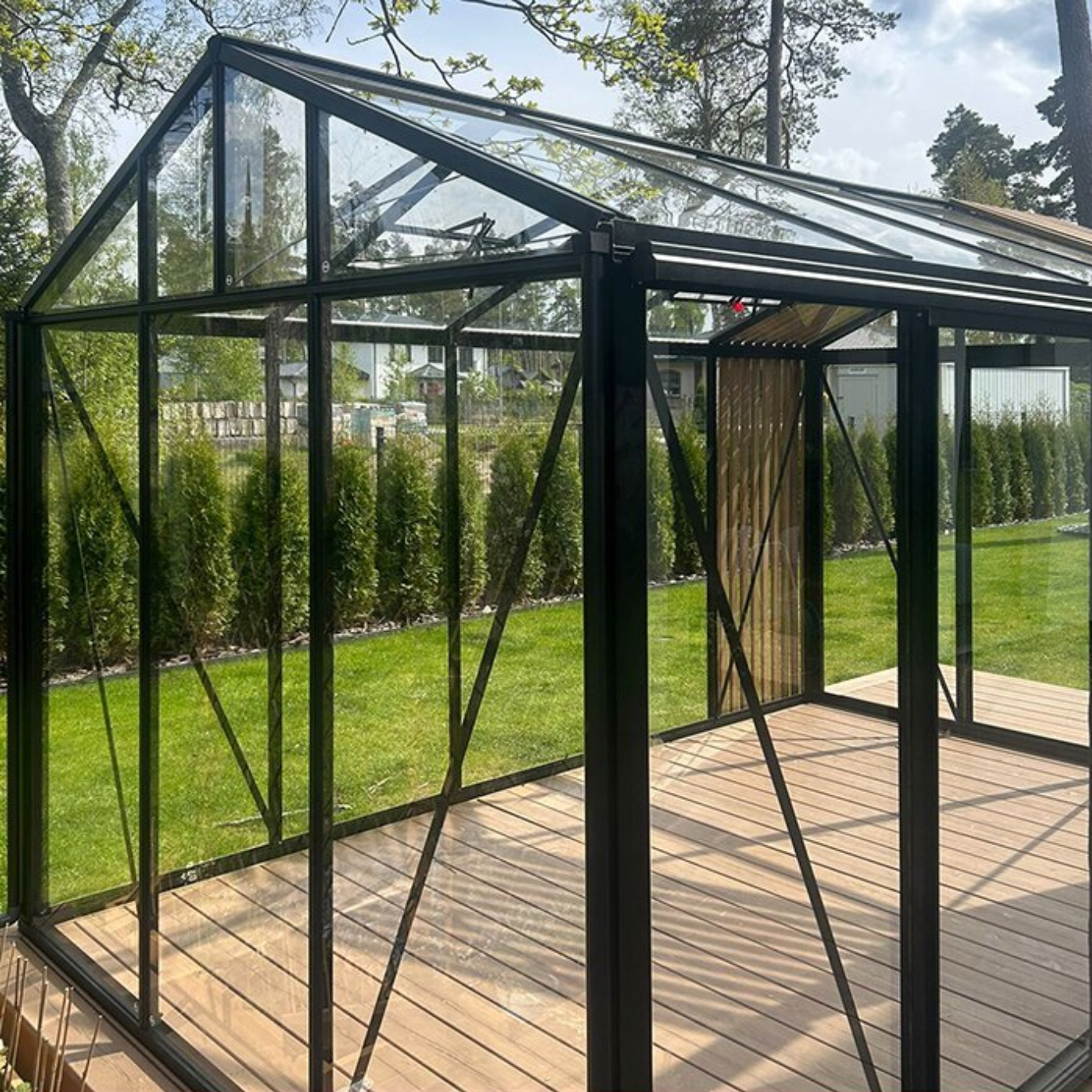 Bloom Cabin Limited Edition Aluminium Greenhouse with Accoya Elements
