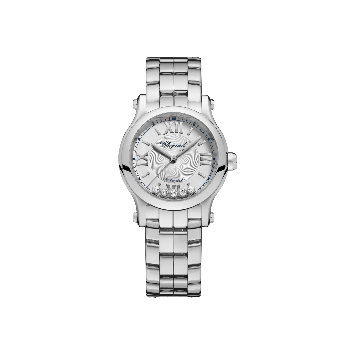 Chopard Happy Sport 30mm Automatic Lucent Steel and Diamonds