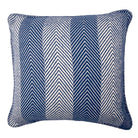 Conscious Convert Herringbone Organic Cotton Cushion Blue