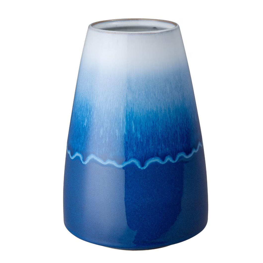 Denby Blue Haze Large Conical Vase