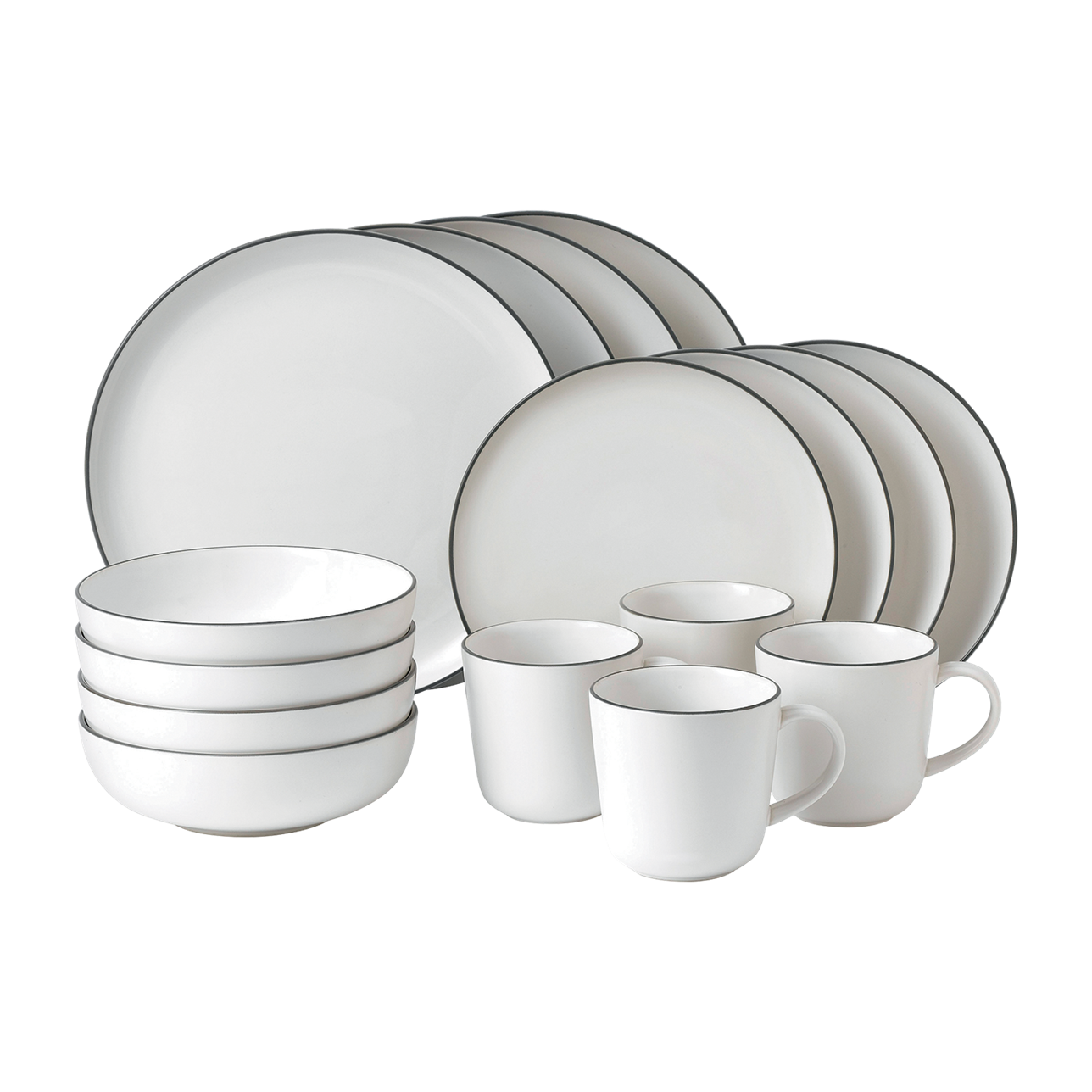 Gordon Ramsay Bread Street White 16 Piece Dinner Set by Royal Doulton