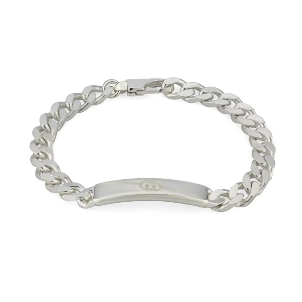 Gucci Interlocking Chunky Silver Bracelet