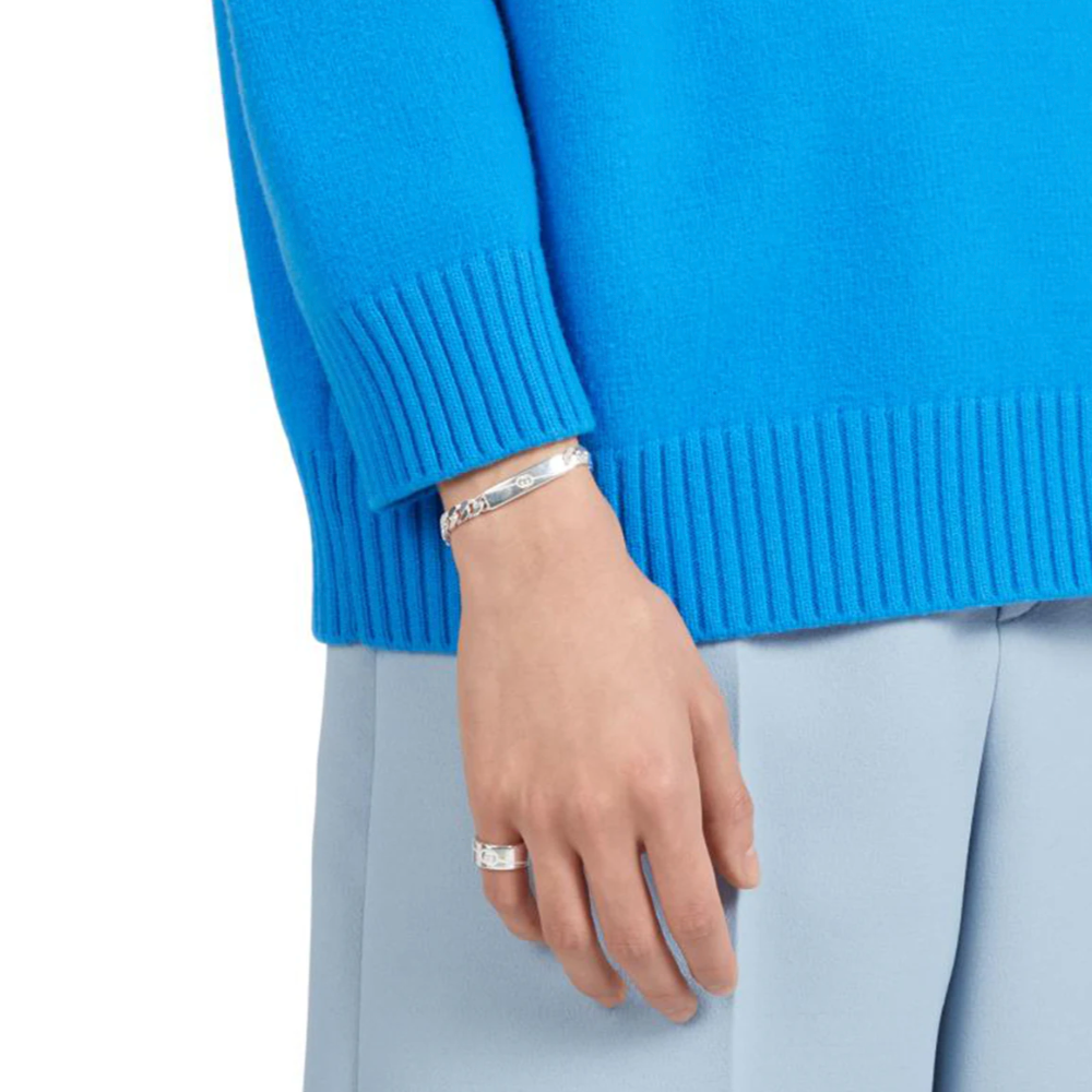 Gucci Interlocking Chunky Silver Bracelet