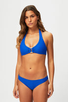 Heidi Klein Electric Blue Rectangle. Halterneck Bikini