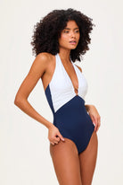 Heidi Klein Heron Bay Halterneck Ring Swimsuit