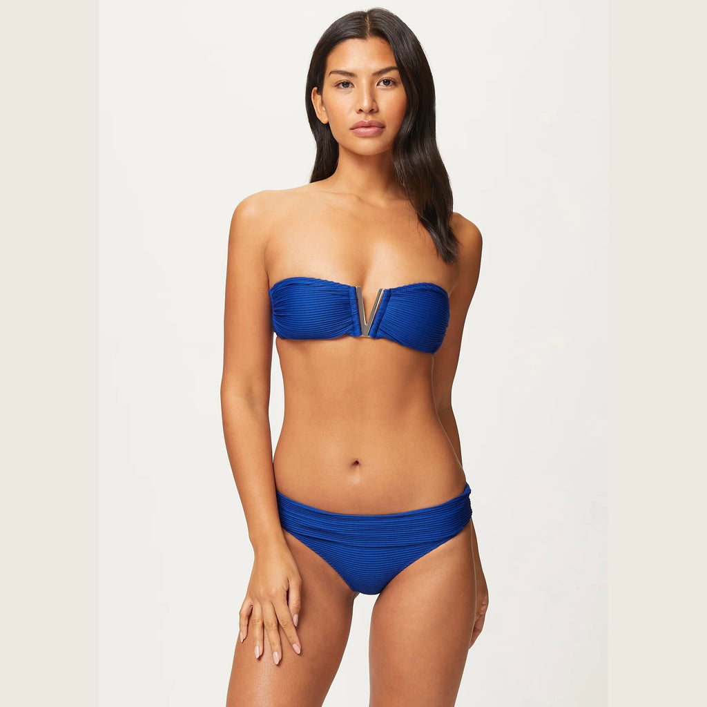 Heidi Klein Maldivian Blue V-Bar Bandeau Bikini