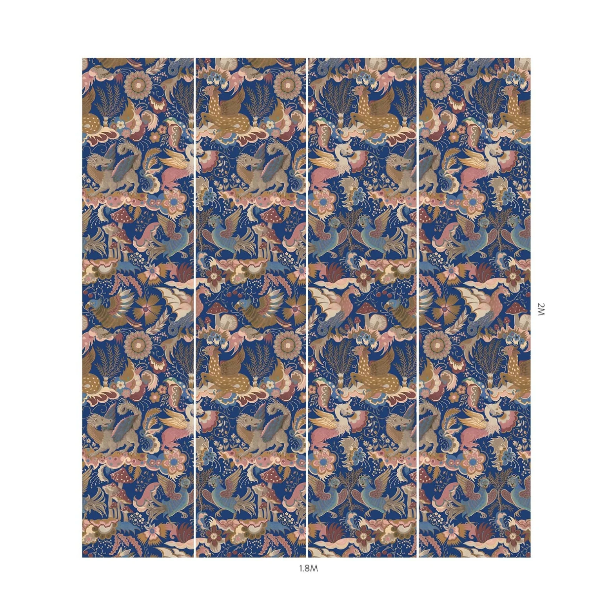 House of Hackney Phantasia Wallpaper in Sapphire