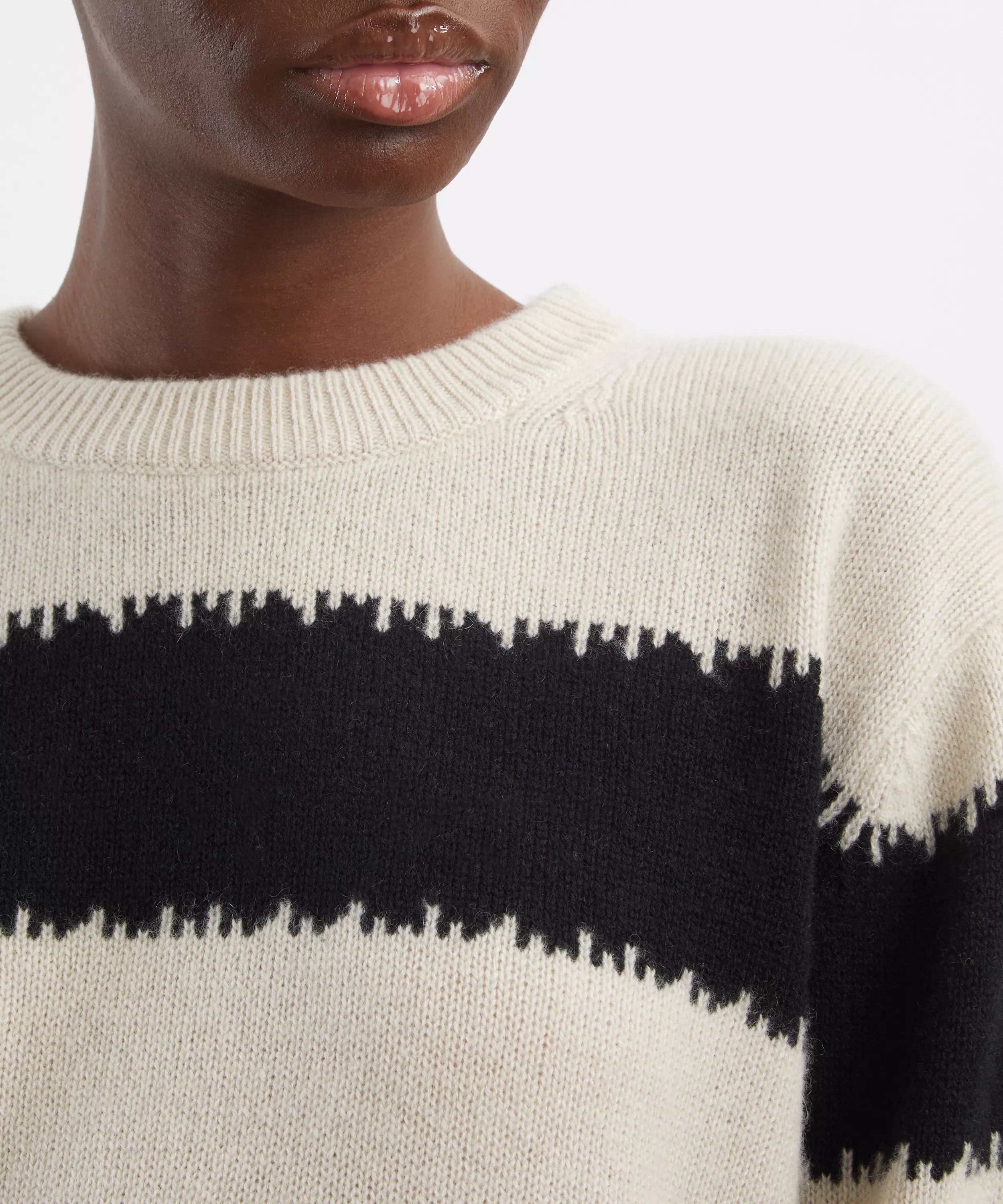 Jumper 1234 Broken Stripe Cashmere Jumper