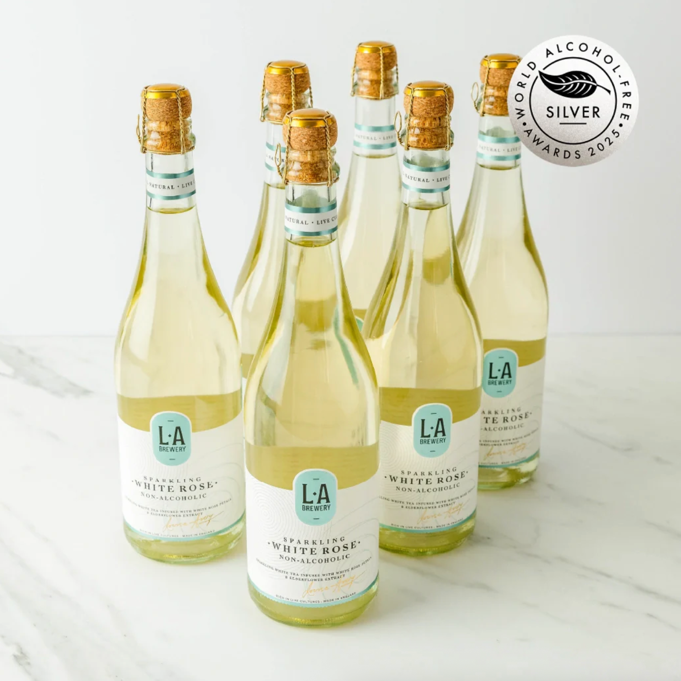 L.A Brewery Sparkling Non-Alcoholic White Rose - case of six