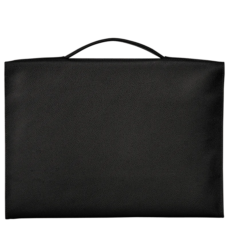 Longchamp Le Foulonne S Briefcase Black Leather