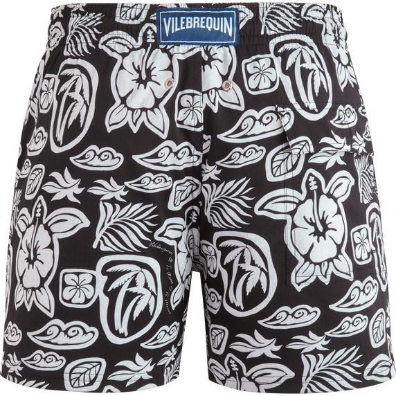 Vilebrequin Men Stretch Swim Shorts Tahiti Turtles