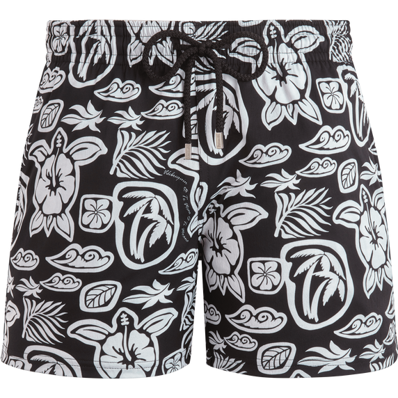 Vilebrequin Men Stretch Swim Shorts Tahiti Turtles