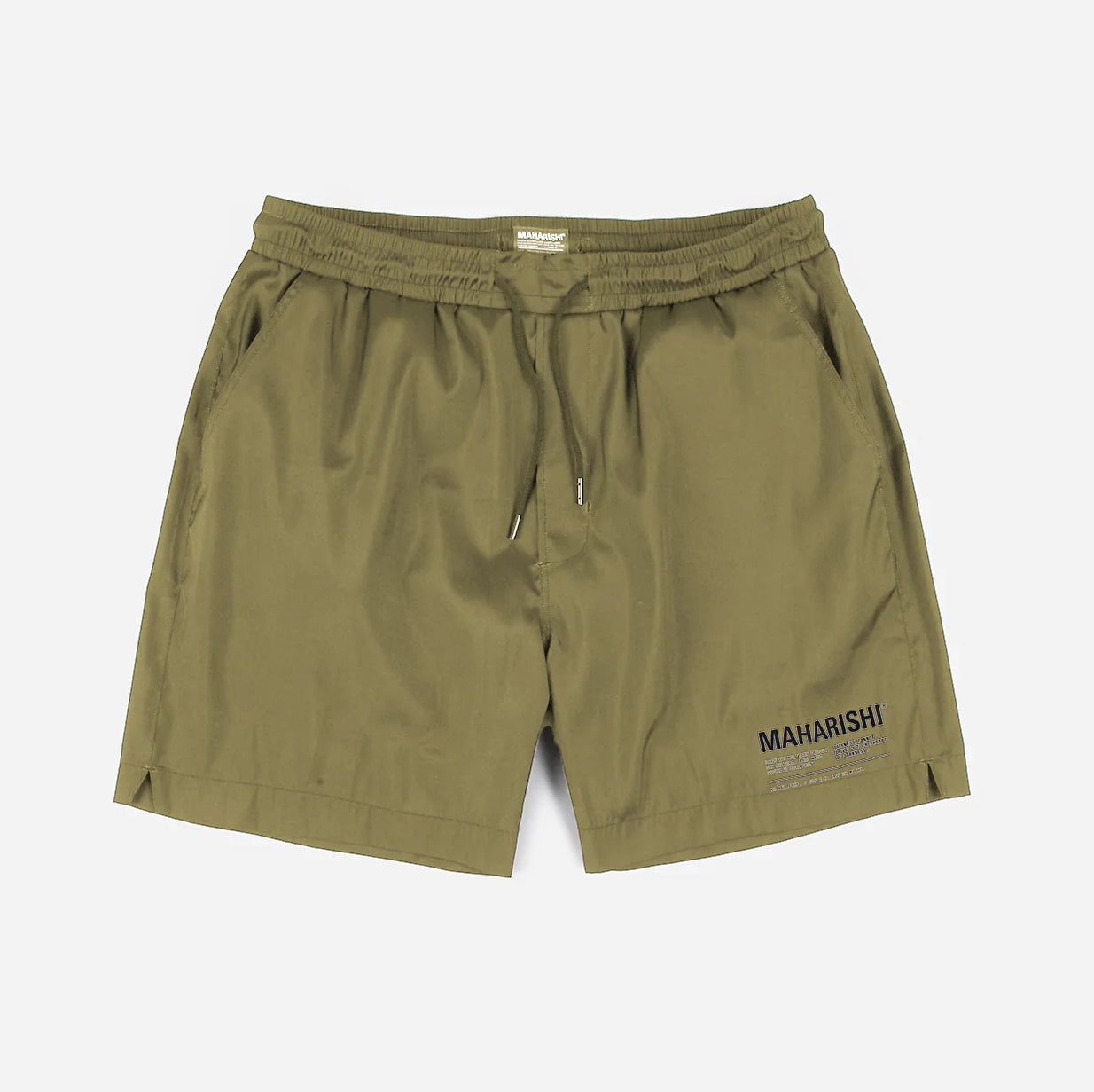 Maharishi Miltype Swim Shorts Newlife Recycled Poly in Olive