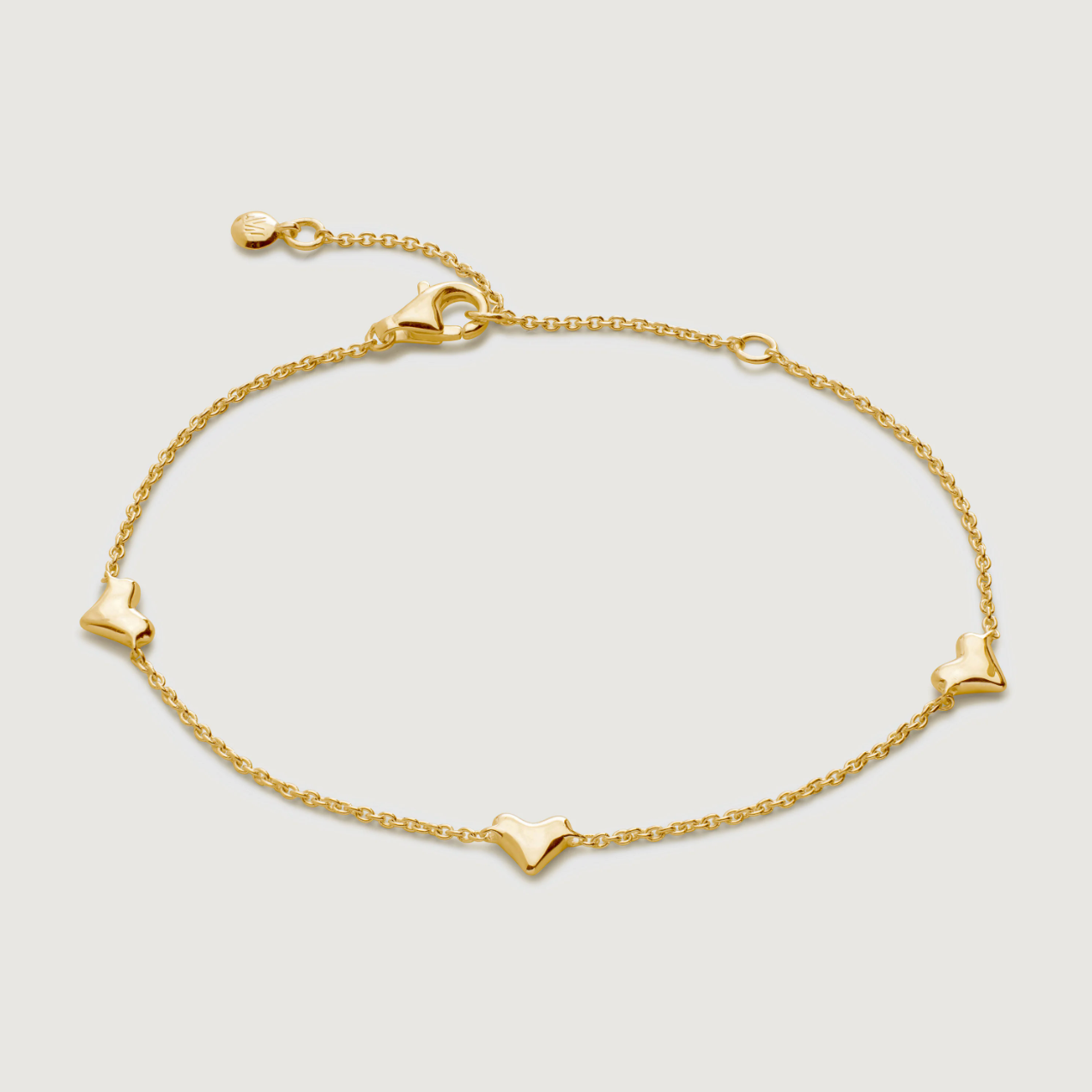 Monica Vinader Heart Station Necklace and Bracelet Set
