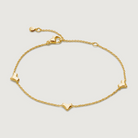 Monica Vinader Heart Station Necklace and Bracelet Set