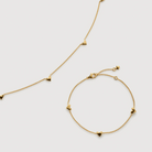 Monica Vinader Heart Station Necklace and Bracelet Set
