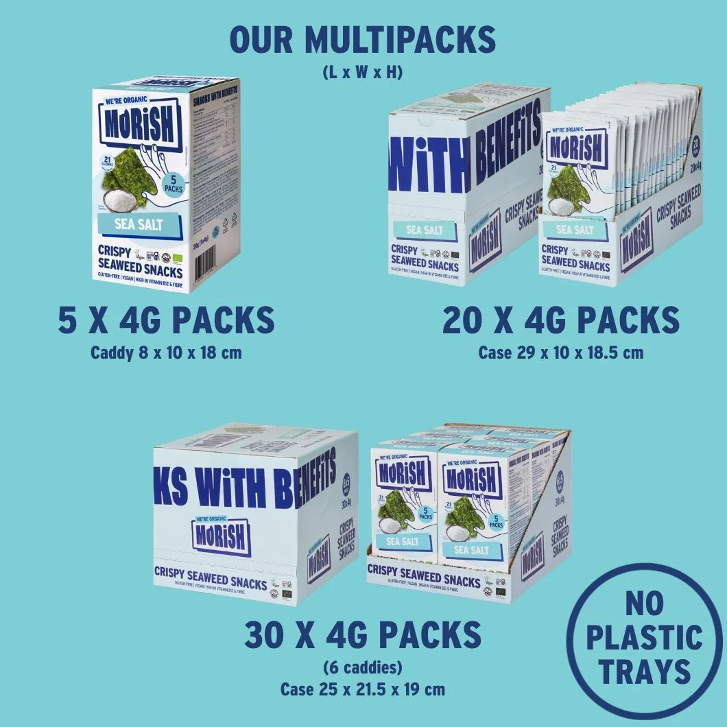 Morish Snacks Organic Sea Salt Seaweed Snacks
