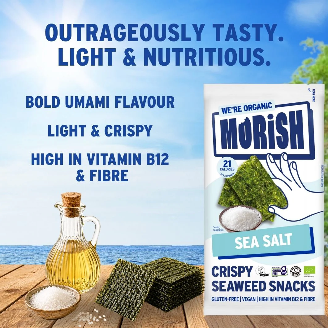 Morish Snacks Organic Sea Salt Seaweed Snacks