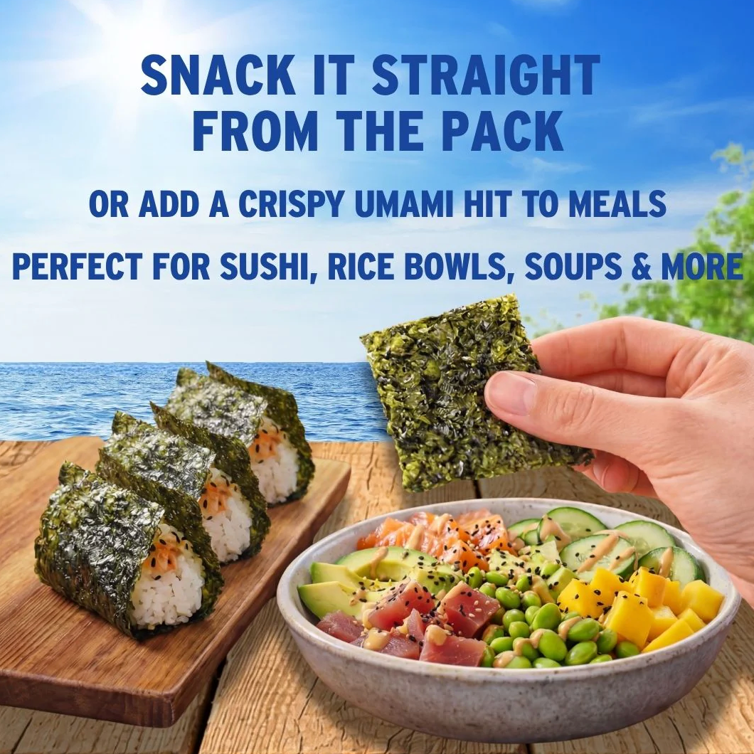 Morish Snacks Organic Sea Salt Seaweed Snacks