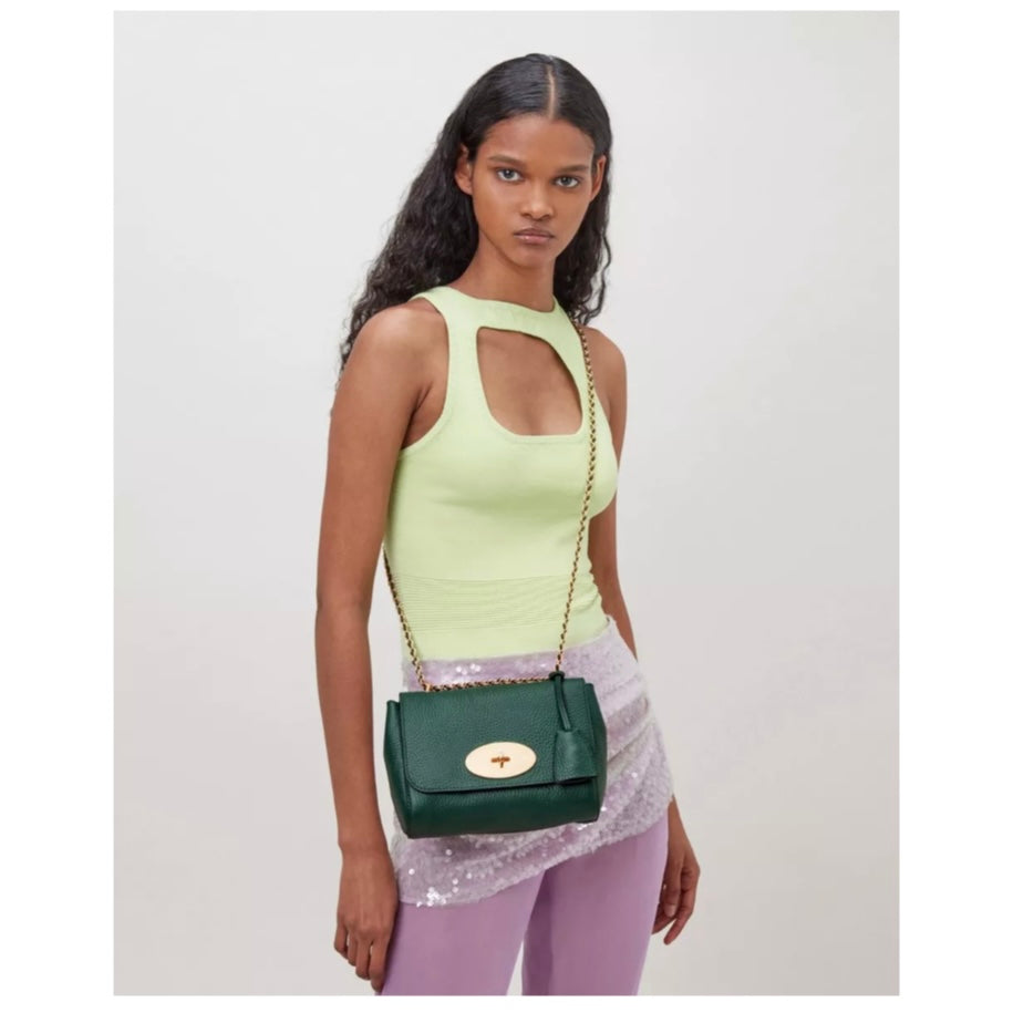 Mulberry Lily Bag Carbon Neutral Green Heavy Grain
